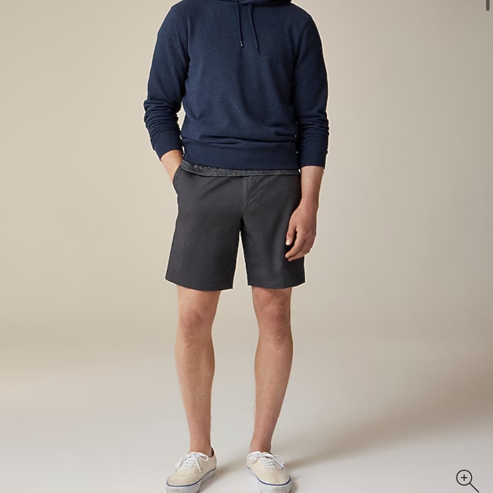 J.Crew 9" Portsider stretch chino short in Coal Grey